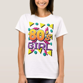 Camiseta Garota dos Anos 80 Festa Retro Vintage
