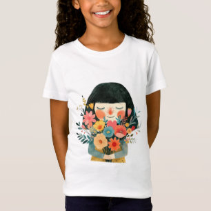 Camiseta Garota e Flores Perfumadas