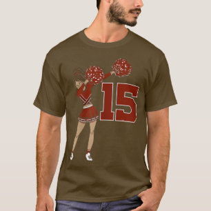 Camiseta Garota Encantadora Bonita Cheerleader de Aniversár