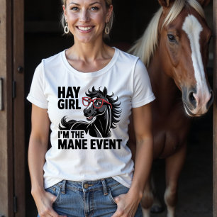 Camiseta Garota engraçada amante de cavalos Ocidental Eques