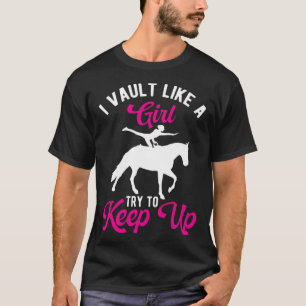 Camiseta Garota Engraçada de Saltos Equestres Salta Como Um