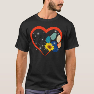 Camiseta Garota engraçada do Coração da Pata do Cão