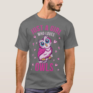 Camiseta Garota Engraçada que ama corujas para garotas