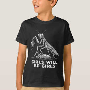 Camiseta Garota Engraçada Será Meninas Rezando Mantis Tee