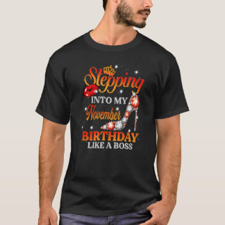 Camiseta Garota Entrando No Meu Aniversário De Novembro Com