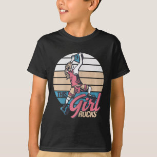 Camiseta Garota Escaladora de Rocha Escalando Bouldering Al