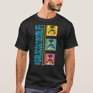 Camiseta Garota escoteira hobby Mãe Vida Mensageira Acampam