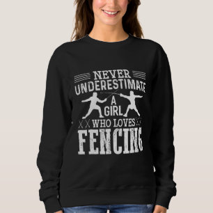 Camiseta Garota Esgrima Nunca Subestima Uma Garota Esgrima