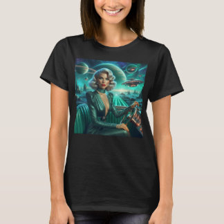 Camiseta Garota Espacial Retro