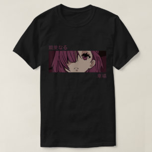 Camiseta Garota Estética Anime Humor Roxo Arte