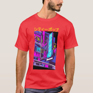 Camiseta Garota estética japonesa City Pop anos 70 80 Vapor