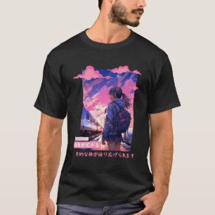 Camiseta Garota estética japonesa Kawaii