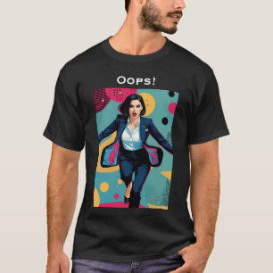 Camiseta Garota Estilosa Cyberpunk Pop Art