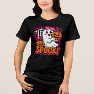 Camiseta Garota Fantasma Fantasma Fantasma Spookie Pumpkin 