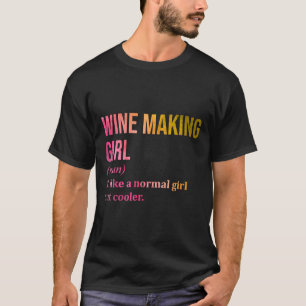 Camiseta Garota Fazer De Vinho Dizendo Em Aquarela