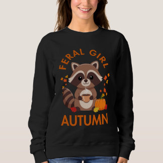 Camiseta Garota Feral Outono Abóbora Vibrações Aconchegante