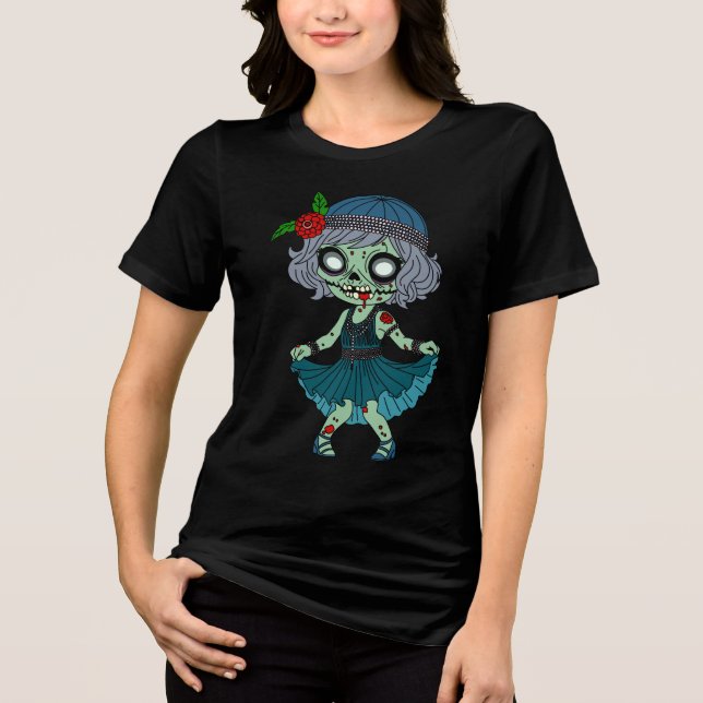 Camiseta Garota Flapper Zumbi dos Anos 1920 (Frente)