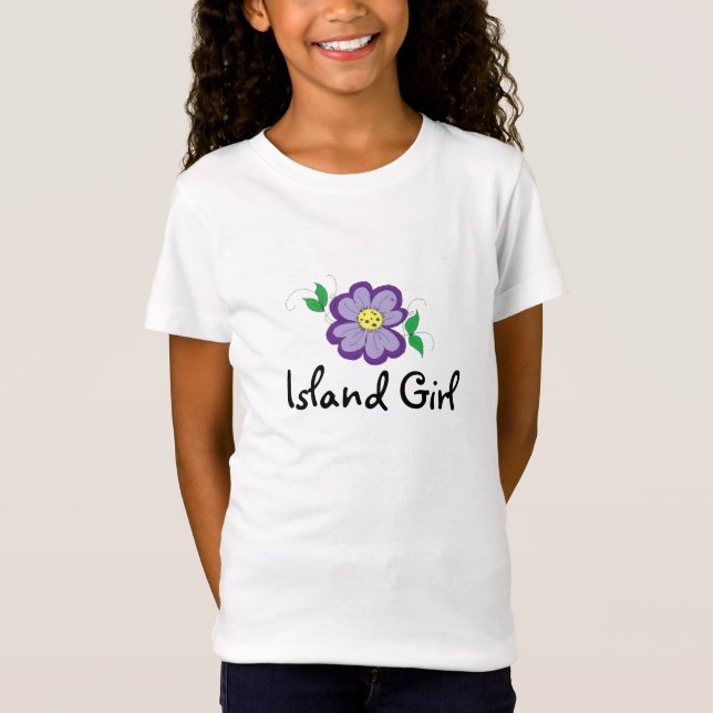 Camiseta Garota Floral da Ilha (Frente)