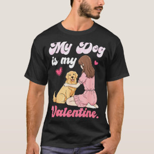 Camiseta Garota Fofa Com Meu Cachorro É Meu Namorado Golden