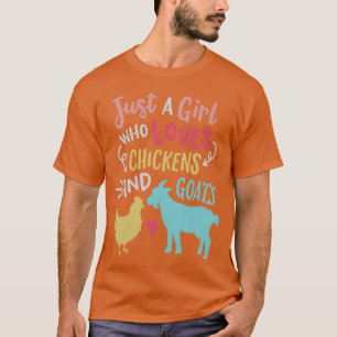 Camiseta Garota Fofa Que Ama Galinhas Amante De Cabras Faze