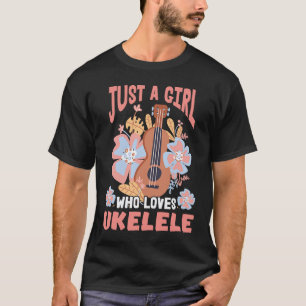 Camiseta Garota Fofo Ukelele Havaí Música Violão Pequeno Uk