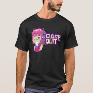 Camiseta Garota Gamer Fofa e Divertida Desistência de Raiva