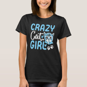 Camiseta Garota Gato Bonita Proprietária De Gato Eu Garota
