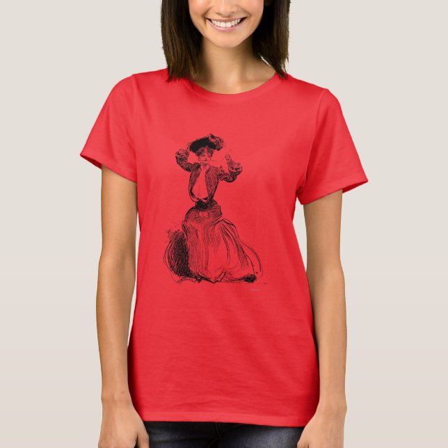 Camiseta Garota Gibson Com Chapéu, 1904 (Frente)