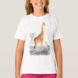 Camiseta Garota-girafa-gira-branca