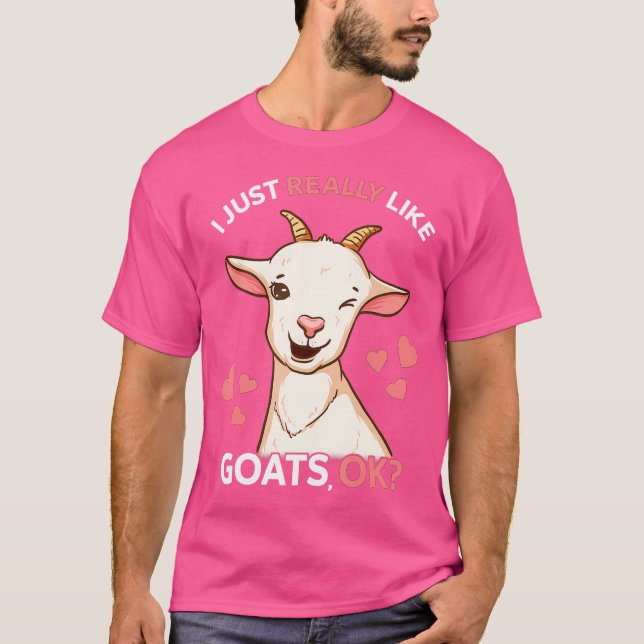 Camiseta Garota Goat, Eu Gosto Muito De Caprinos, Ok, Fazen (Frente)