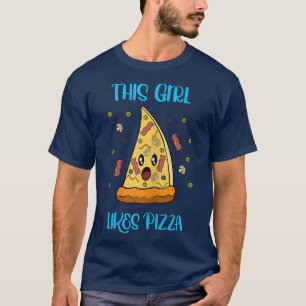 Camiseta Garota Gosta De Pizza Irônica Dizendo Chef De Comi