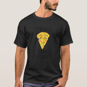 Camiseta Garota Gosta De Queijo Comendo Leite De Queijo De
