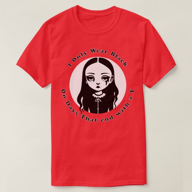 Camiseta Garota Gótico (Frente do Design)