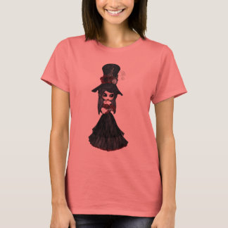 Camiseta Garota-Gótico Bonita Vitoriana Steampunk