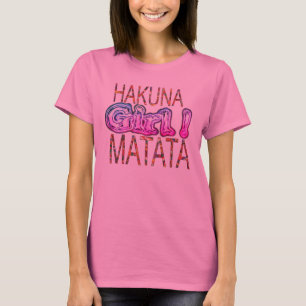 Camiseta Garota Hakuna Matata Estampa Africana   Herança Vi