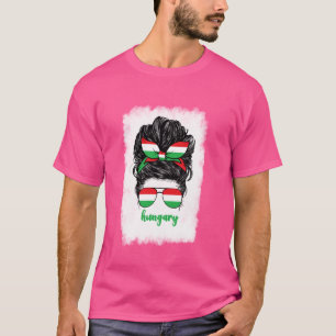 Camiseta Garota Húngara Para Mulheres Magyarorszag Bandeira