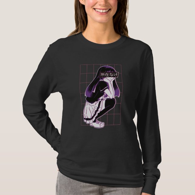 Camiseta Garota japonesa asiática fofa e adorável (Frente)
