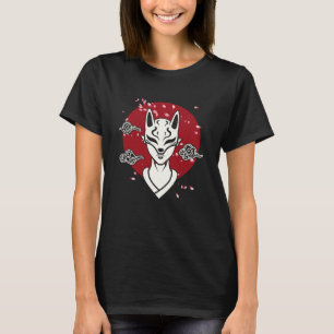 Camiseta Garota Japonesa Com Oni Mask Japan Manga Anime T-S