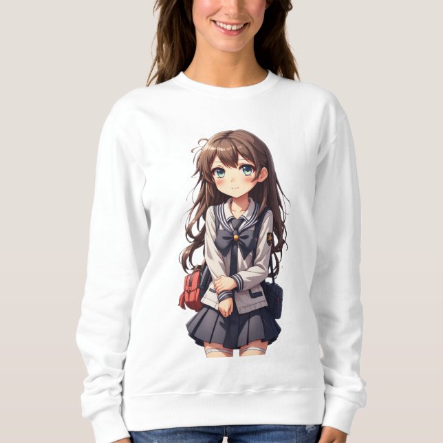 Camiseta Garota japonesa da escola de animação (Frente)