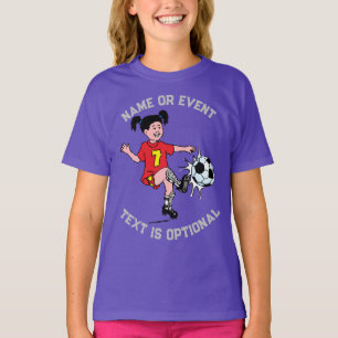 Camiseta Garota Jogando Futebol