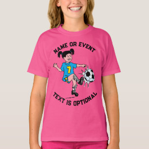 Camiseta Garota Jogando Futebol