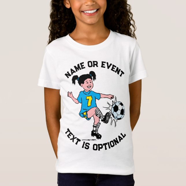 Camiseta Garota Jogando Futebol (Frente)