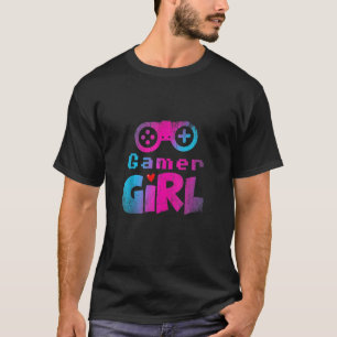 Camiseta Garota Jogando Videos games Jogando Jogos Mulheres