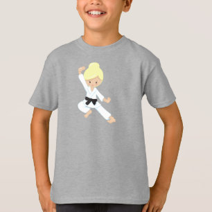 Camiseta Garota Karate, Garota Bonita, Cinturão Negro, Cabe