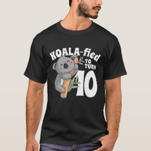 Camiseta Garota Koala, De 10 Anos, Aniversário Koalafied G
