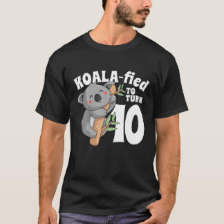 Camiseta Garota Koala, De 10 Anos, Aniversário Koalafied Gi