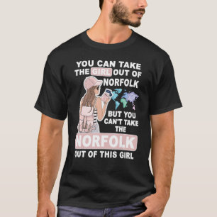 Camiseta Garota Legal da Cidade de Norfolk Orgulhosa Garot