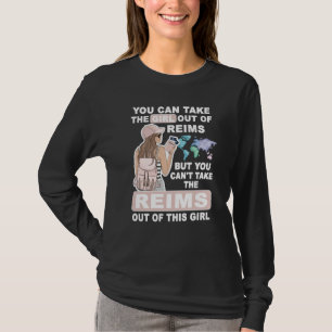 Camiseta Garota Legal da Cidade de Reims Orgulhosa Garota d