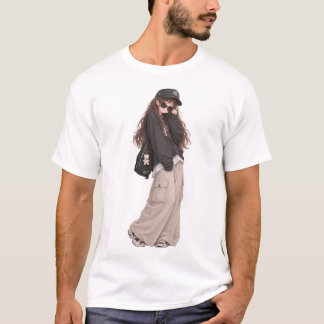 Camiseta Garota Legal de Anime em Moda Streetwear Oversized