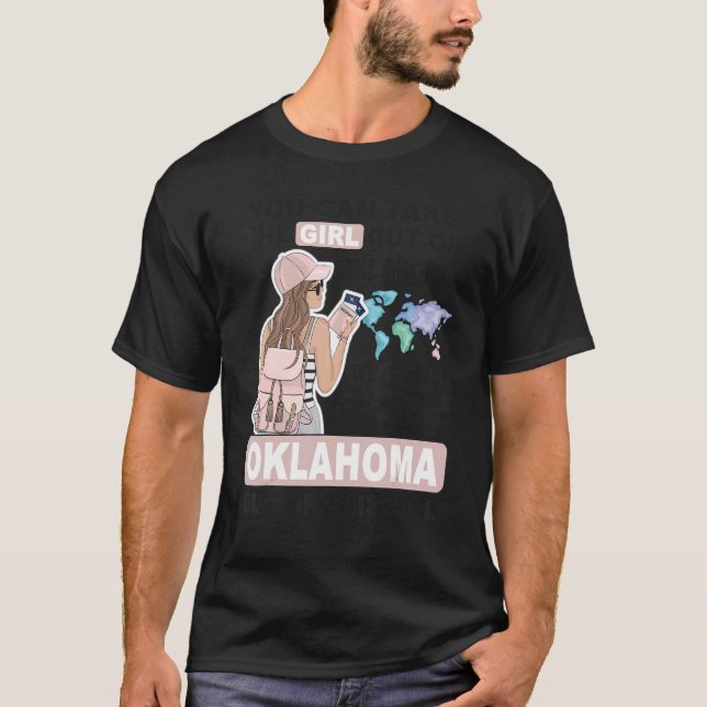 Camiseta Garota Legal de Oklahoma orgulhosa de Oklahoma (Frente)